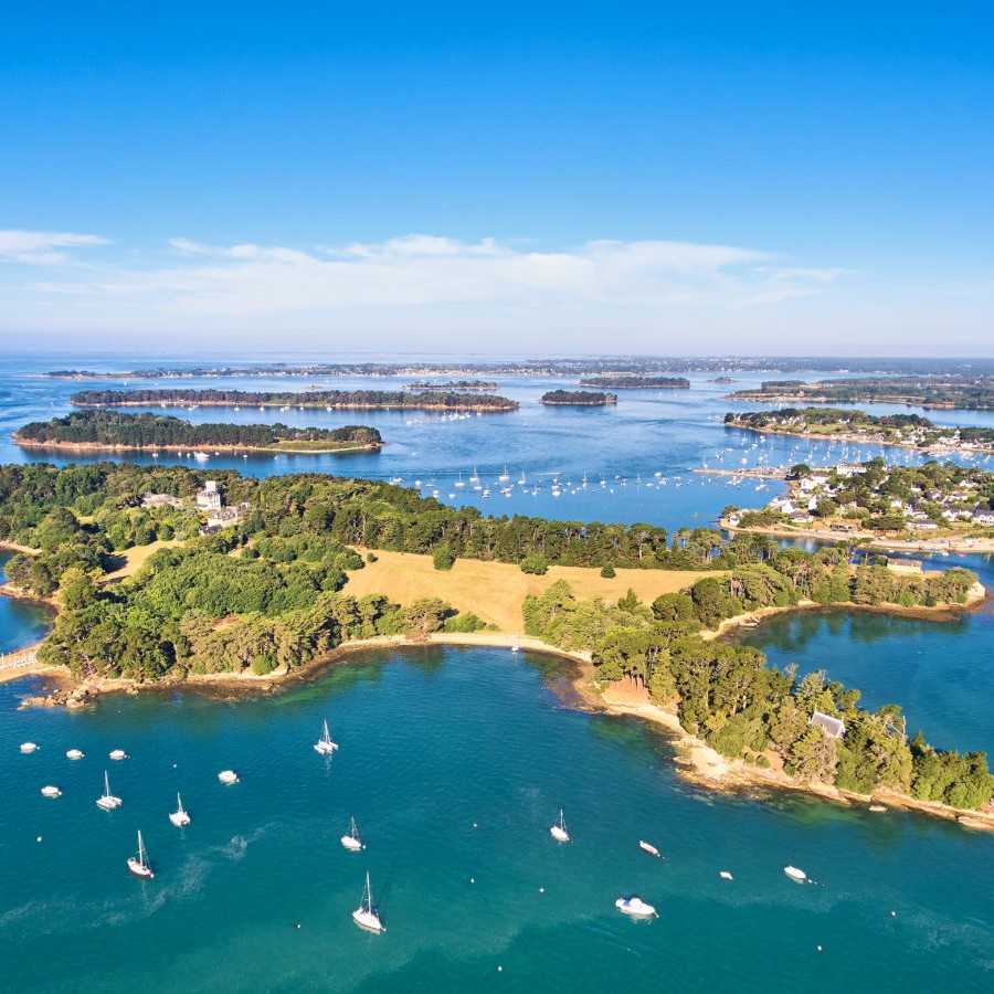 Golfo de morbihan desde el aire portada